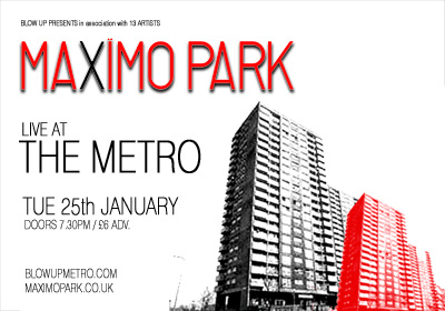 Maximo Park live at the Blow Up Metro Club London