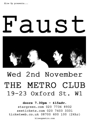 Faust live at the Blow Up Metro Club London